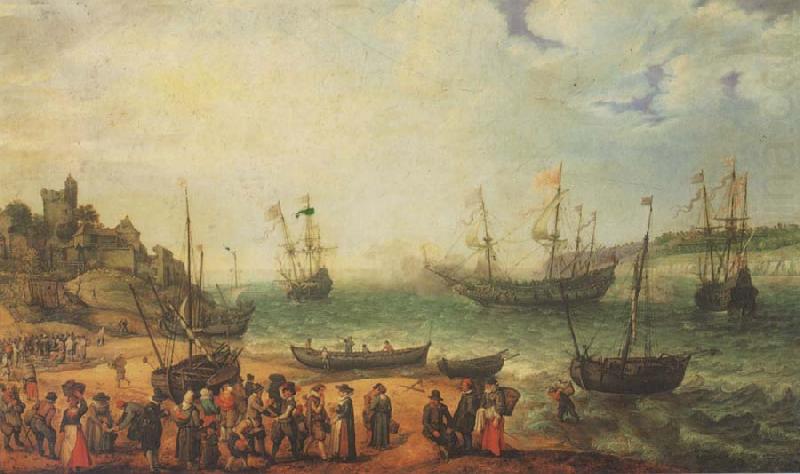 WILLAERTS, Adam The Prince Royal and other shipping in an Estuary china oil painting image